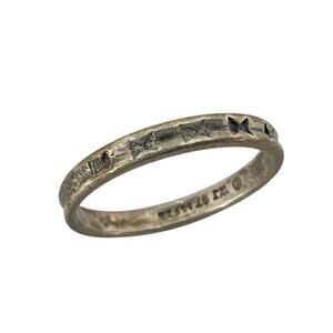 Waldeck Johnson Designer Concave Vintage Sterling Silver 925 Ring Size 8.25